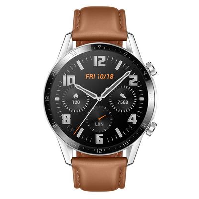 هواوي ساعة جي تي 2، 46 ملم، سوار جلد 